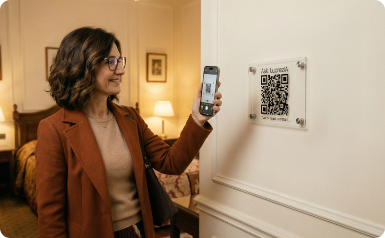 QR Code in hotel room